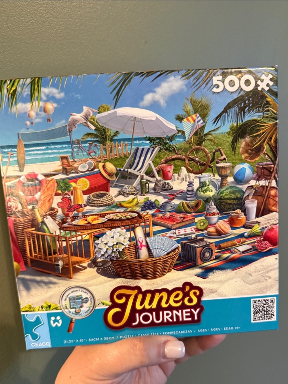 June's Journey 500-Piece Beach Picnic Puzzle - Colorful